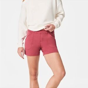 SPANX Stretch Twill 5” Shorts Island Red Size Small